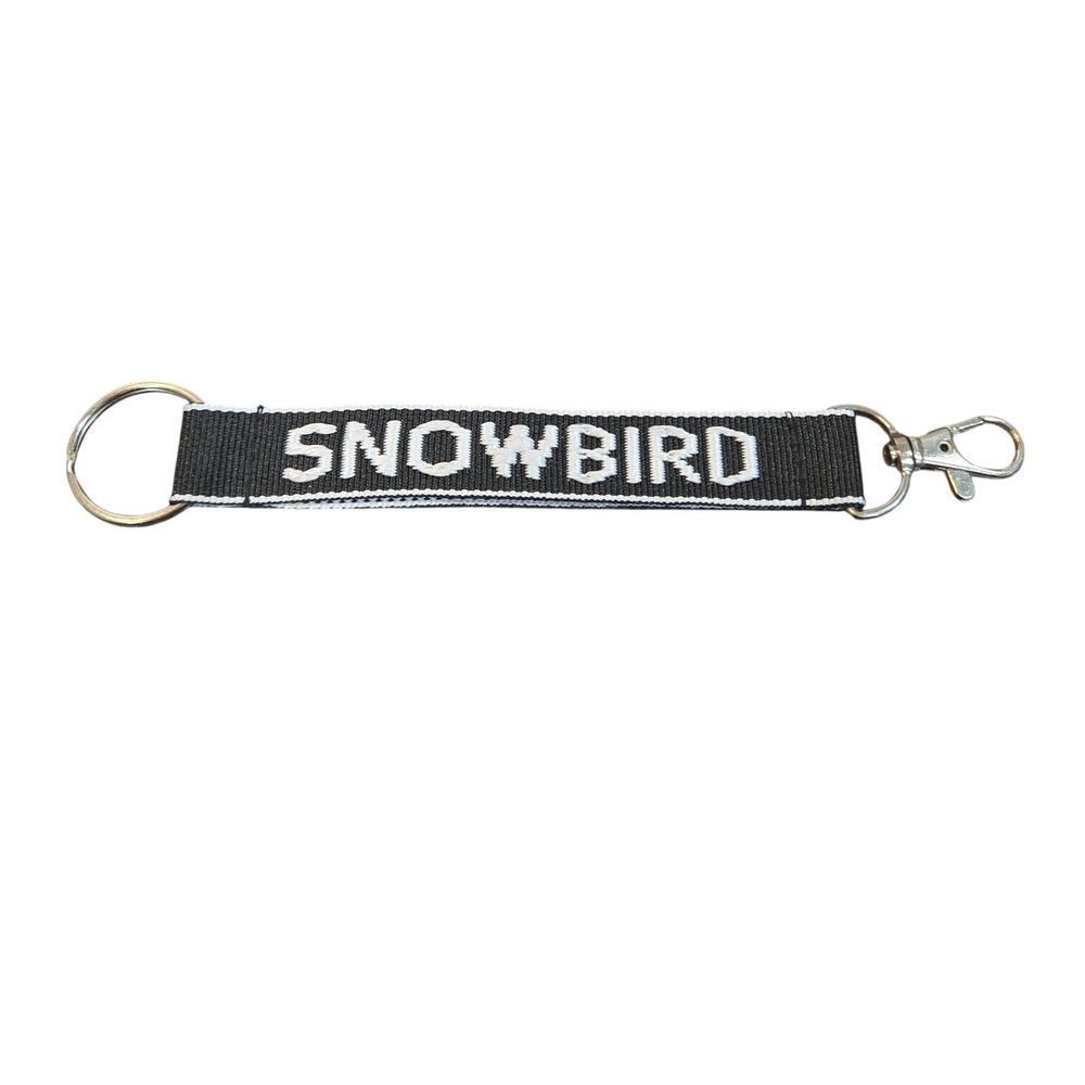 Snowbird Keychian Embroidered Double Sided Keyring Fob